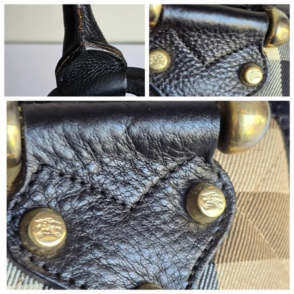 Burberry House Cjeck Quilted Large Manor Tote Bag Black - Picture 17 of 17